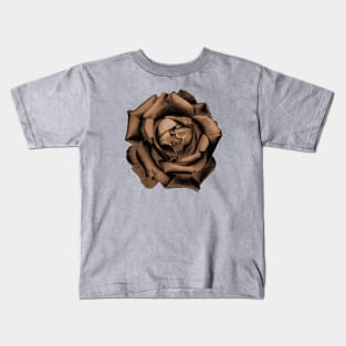 Orange Charcoal Rose Kids T-Shirt